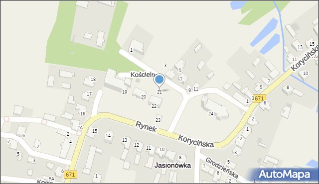 Jasionówka, Rynek, 21, mapa Jasionówka