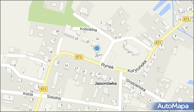 Jasionówka, Rynek, 23, mapa Jasionówka