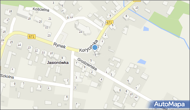 Jasionówka, Rynek, 3, mapa Jasionówka