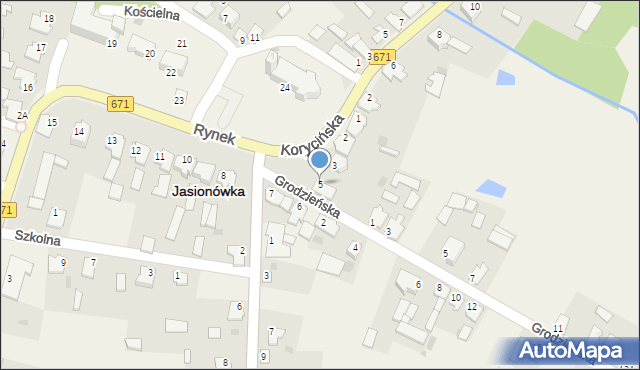 Jasionówka, Rynek, 5, mapa Jasionówka