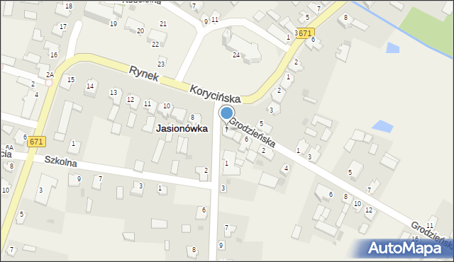 Jasionówka, Rynek, 7, mapa Jasionówka