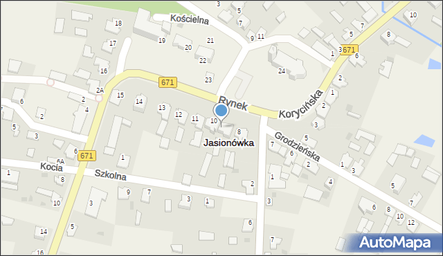 Jasionówka, Rynek, 9, mapa Jasionówka