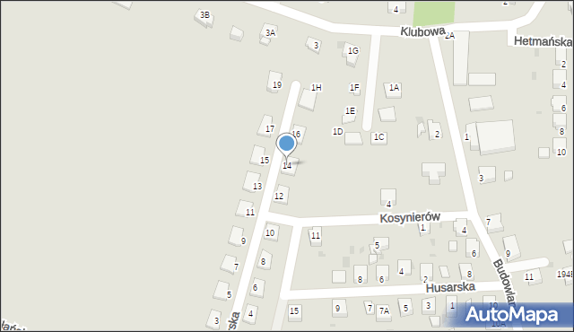 Jastrzębie-Zdrój, Rycerska, 14, mapa Jastrzębie-Zdrój