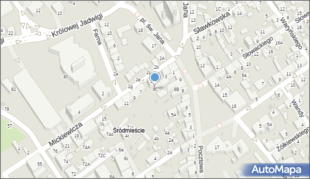 Jaworzno, Rynek Główny, 9C, mapa Jaworzno