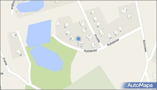 Jonkowo, Rybaków, 16, mapa Jonkowo