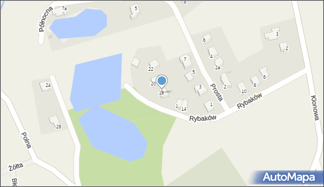 Jonkowo, Rybaków, 18, mapa Jonkowo