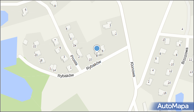 Jonkowo, Rybaków, 8, mapa Jonkowo