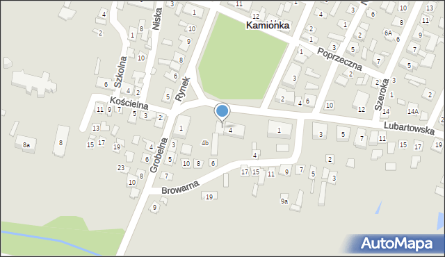 Kamionka, Rynek, 4a, mapa Kamionka