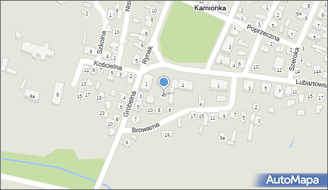 Kamionka, Rynek, 4b, mapa Kamionka