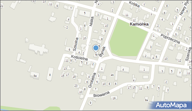 Kamionka, Rynek, 5, mapa Kamionka