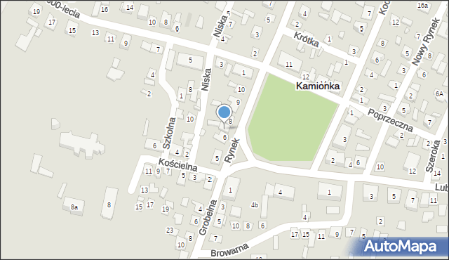 Kamionka, Rynek, 7, mapa Kamionka