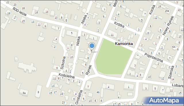 Kamionka, Rynek, 9A, mapa Kamionka