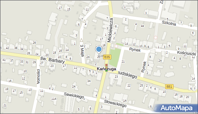 Kańczuga, Rynek, 20, mapa Kańczuga