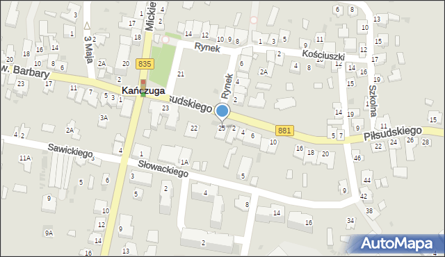 Kańczuga, Rynek, 25, mapa Kańczuga