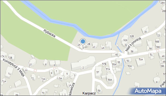 Karpacz, Rybacka, 2, mapa Karpacz