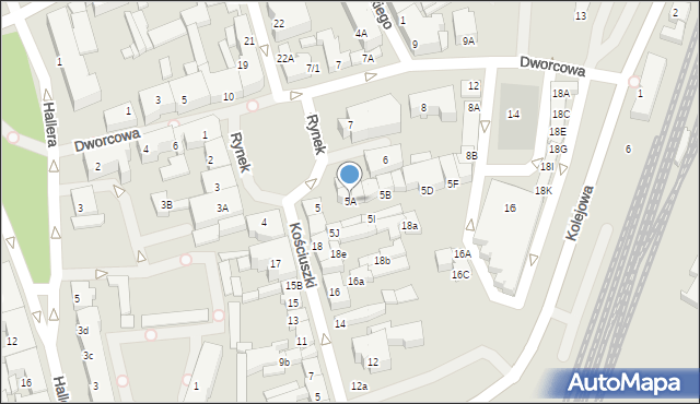 Kartuzy, Rynek, 5A, mapa Kartuzy