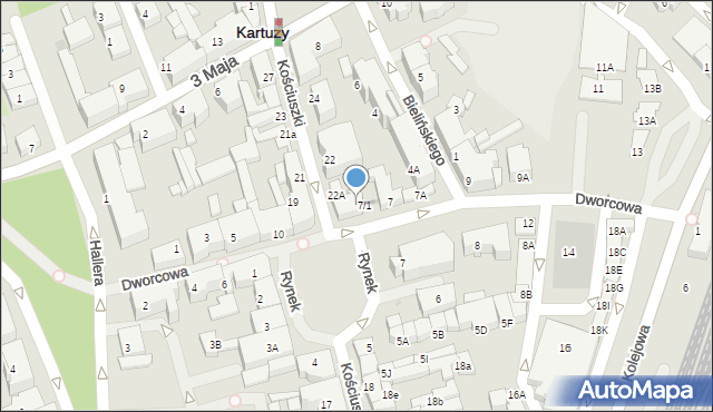 Kartuzy, Rynek, 8, mapa Kartuzy