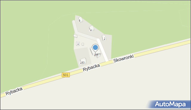 Kąty Rybackie, Rybacka, 185, mapa Kąty Rybackie