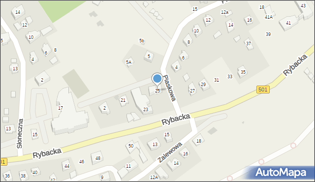 Kąty Rybackie, Rybacka, 25, mapa Kąty Rybackie