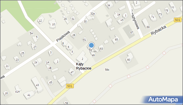 Kąty Rybackie, Rybacka, 51, mapa Kąty Rybackie