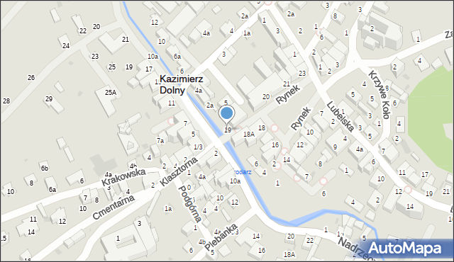 Kazimierz Dolny, Rynek, 19, mapa Kazimierz Dolny