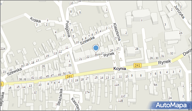 Kcynia, Rynek, 23, mapa Kcynia