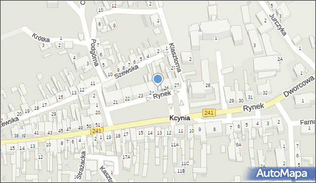 Kcynia, Rynek, 25, mapa Kcynia