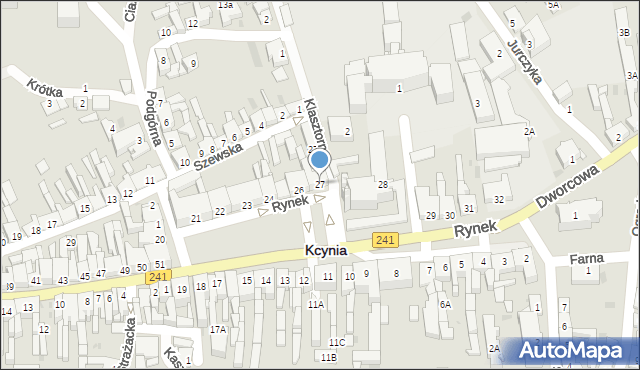 Kcynia, Rynek, 27, mapa Kcynia