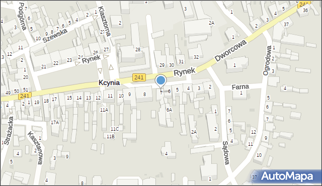 Kcynia, Rynek, 7, mapa Kcynia