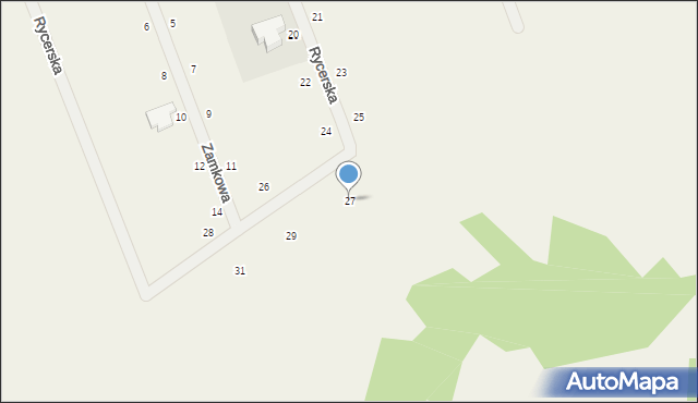 Kczewo, Rycerska, 27, mapa Kczewo