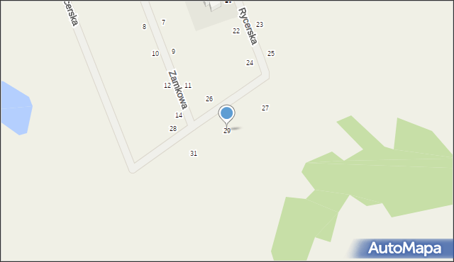 Kczewo, Rycerska, 29, mapa Kczewo