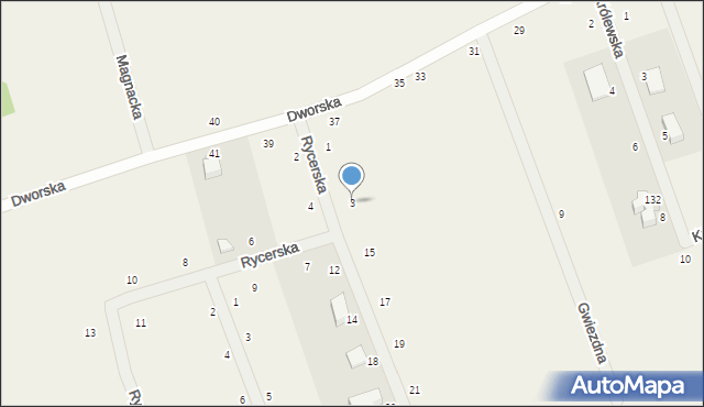 Kczewo, Rycerska, 3, mapa Kczewo