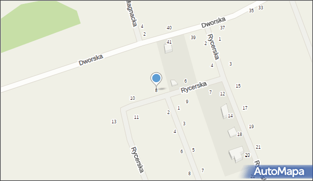 Kczewo, Rycerska, 8, mapa Kczewo