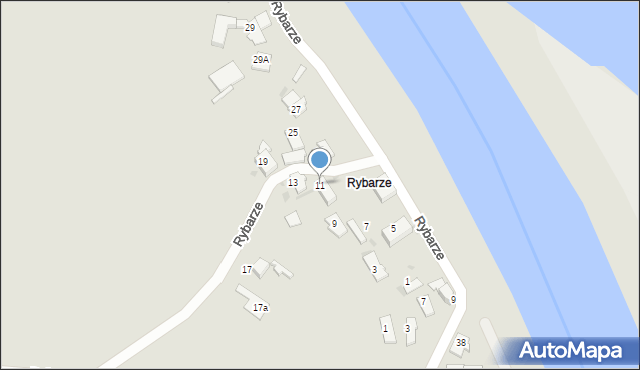Kędzierzyn-Koźle, Rybarze, 11, mapa Kędzierzyna-Koźle