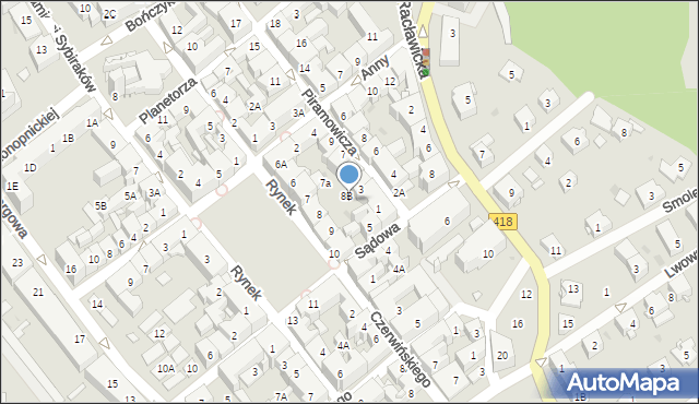 Kędzierzyn-Koźle, Rynek, 8A, mapa Kędzierzyna-Koźle