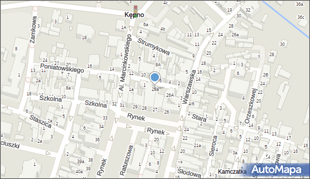 Kępno, Rynek, 28a, mapa Kępno