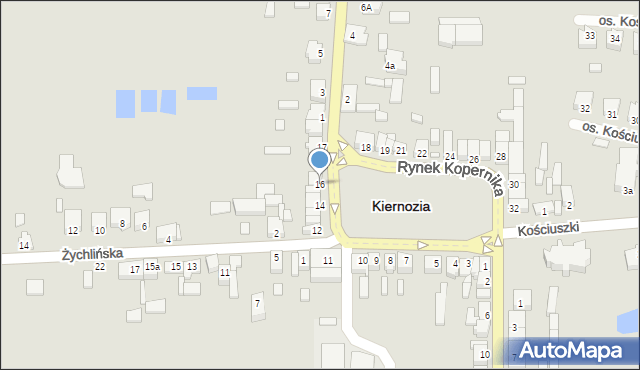 Kiernozia, Rynek Kopernika Mikołaja, 16, mapa Kiernozia