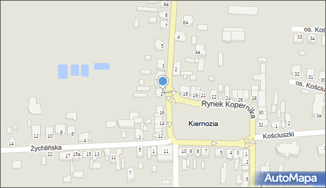 Kiernozia, Rynek Kopernika Mikołaja, 17, mapa Kiernozia