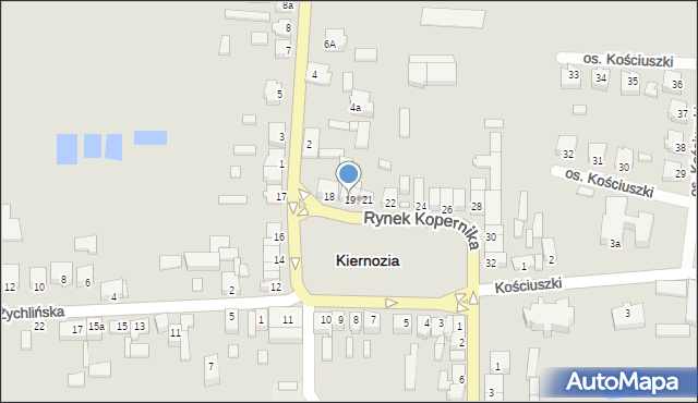 Kiernozia, Rynek Kopernika Mikołaja, 19, mapa Kiernozia