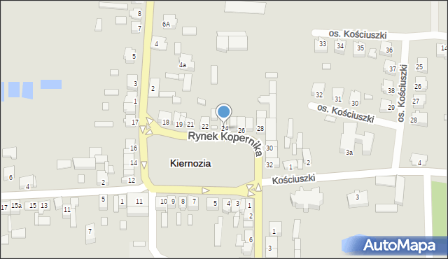 Kiernozia, Rynek Kopernika Mikołaja, 24, mapa Kiernozia