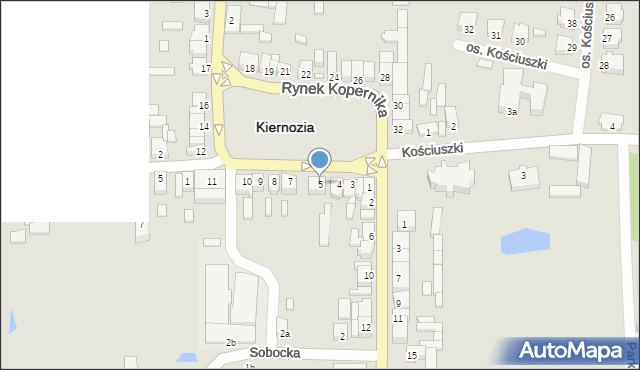 Kiernozia, Rynek Kopernika Mikołaja, 5, mapa Kiernozia