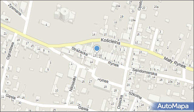 Klimontów, Rynek, 12, mapa Klimontów