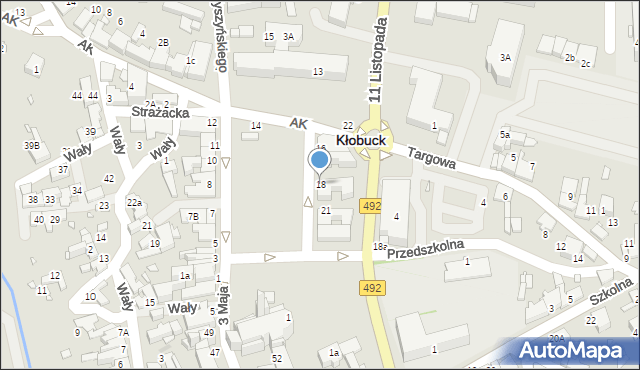 Kłobuck, Rynek Jana Pawła II, 18, mapa Kłobuck