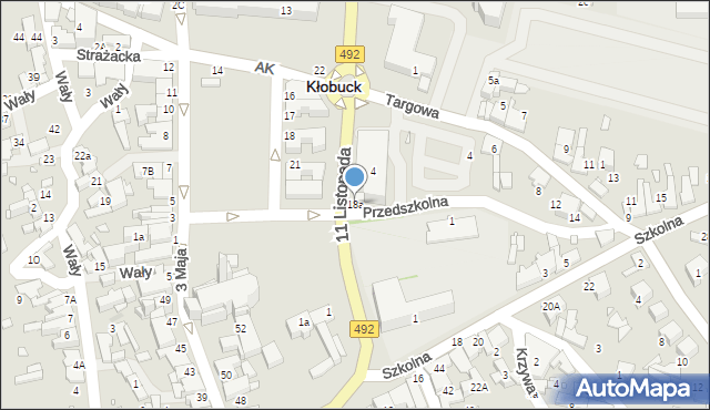 Kłobuck, Rynek Jana Pawła II, 18a, mapa Kłobuck