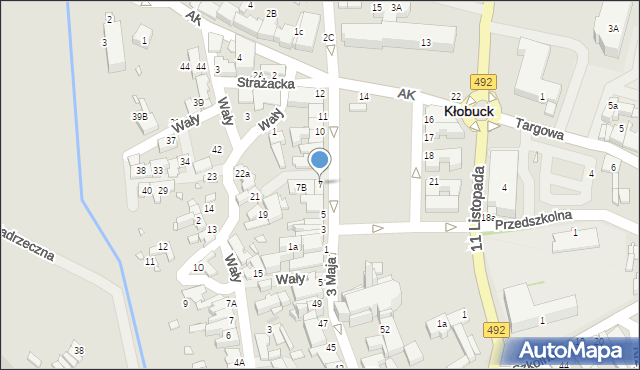 Kłobuck, Rynek Jana Pawła II, 7A, mapa Kłobuck