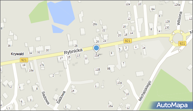 Knurów, Rybnicka, 11a, mapa Knurów