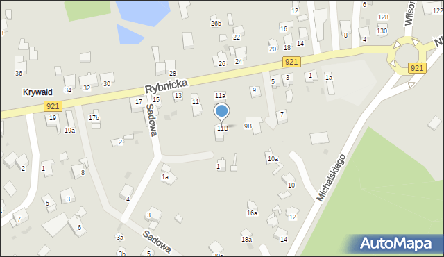 Knurów, Rybnicka, 11B, mapa Knurów