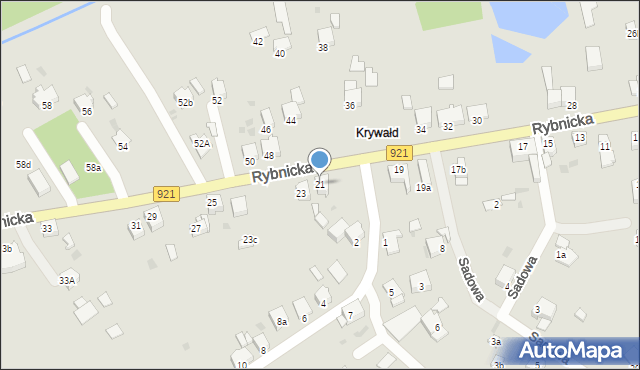 Knurów, Rybnicka, 21, mapa Knurów