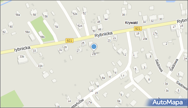 Knurów, Rybnicka, 23c, mapa Knurów