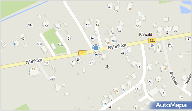 Knurów, Rybnicka, 25, mapa Knurów